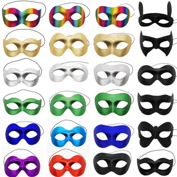 Material del PVC de la Mitad de las Máscaras de Color Sólido de Halloween, Fiesta de Disfraces Baile de Disfraces Sexy de los Hombres de la Máscara de Zorro